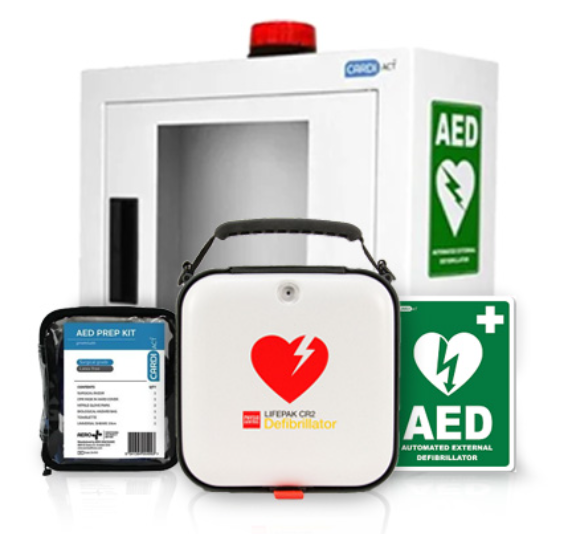 AED + Alarmed Cabinet combo deal (CR2)